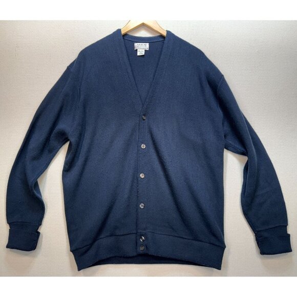Arrow Tournament Mens Cardigan Sweater Size XLT Blue Grandpacore Stretch - Picture 1 of 10